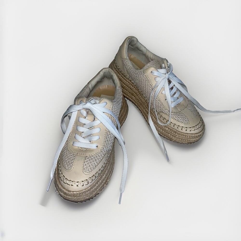 Dolce Vita Darwin Wedge Platform Sneakers – Cream/Ivory, Size 7M